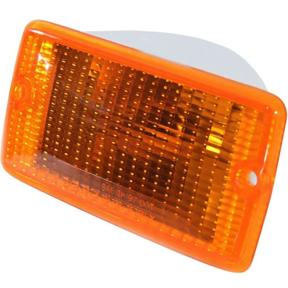 DAT AUTO PARTS Front Left Driver Side Parking Light Turn Signal Lamp Marker Assembly & Housing Replacement For 2001 - 2006 Jeep Wrangler Amber Lens...