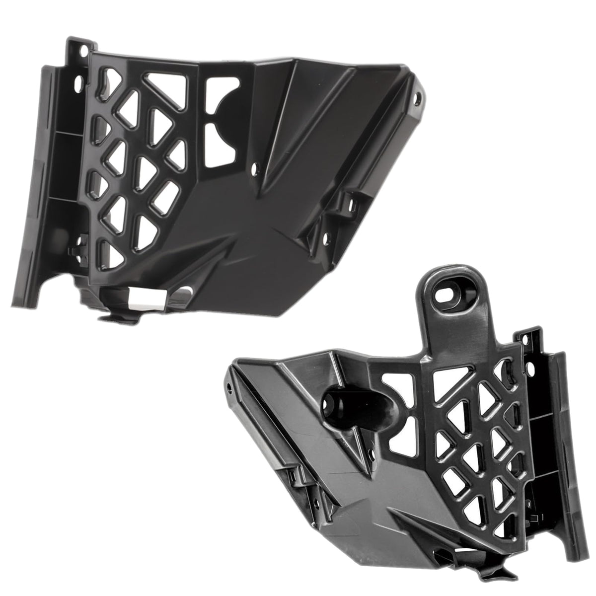 Front Driver & Passenger Side PAIR Bumper Cover Support Bracket, Fits 2021–2025 Lexus IS300, IS350 Sedan, and 2022–2025 Lexus IS500, Black Textured...