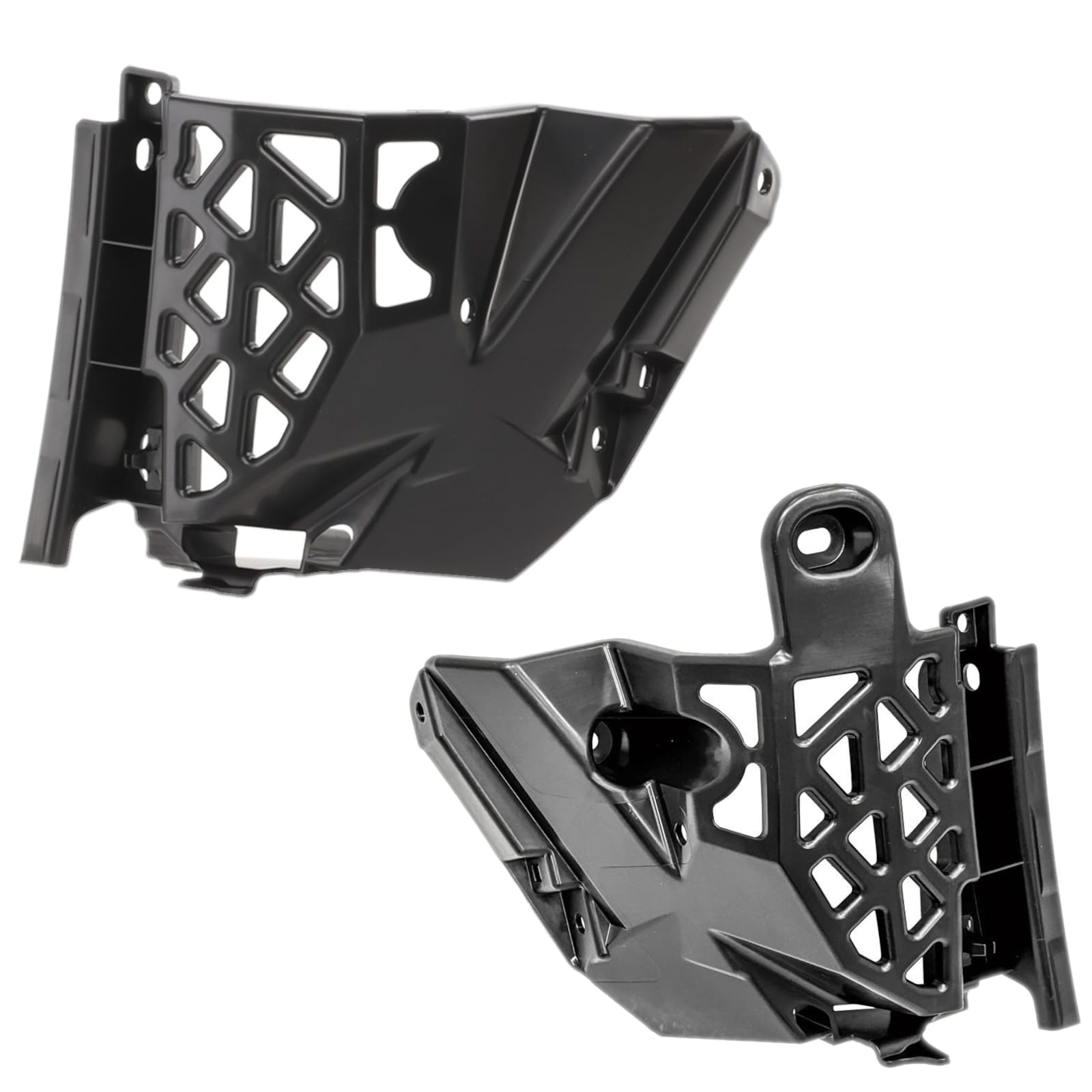 Front Driver & Passenger Side PAIR Bumper Cover Support Bracket, Fits 2021–2025 Lexus IS300, IS350 Sedan, and 2022–2025 Lexus IS500, Black Textured...