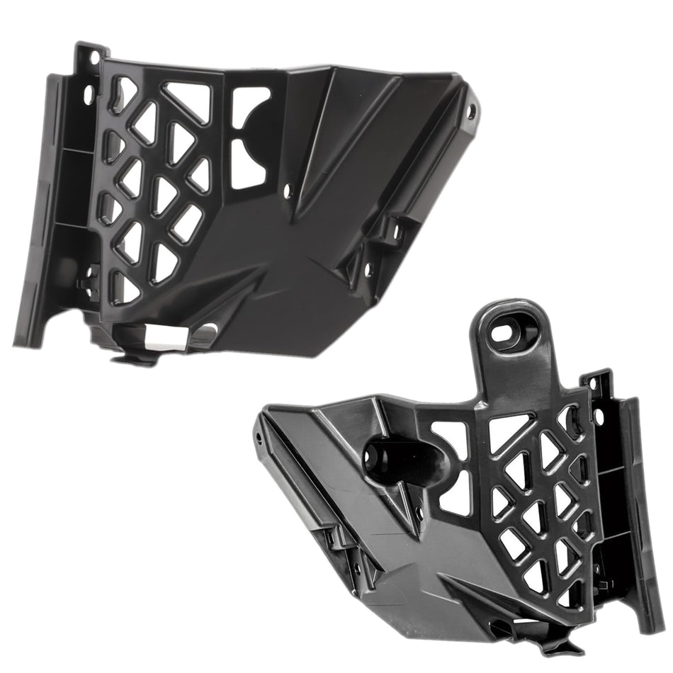 Front Driver & Passenger Side PAIR Bumper Cover Support Bracket, Fits 2021–2025 Lexus IS300, IS350 Sedan, and 2022–2025 Lexus IS500, Black Textured...