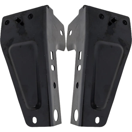 Front Driver & Passenger Side, SET OF 2, Upper Bumper Cover Support, Fits 2019-2023 Ford Ranger Pickup, For Top Pad, Made of Steel, Black Textured ...