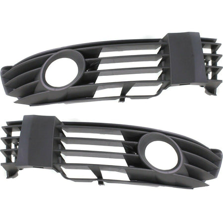 DAT AUTO PARTS Front Right Passenger & Left Driver Side Bumper Fog Light Bezel Cover Grille Set of 2 Replacement For 2001-2005 Volkswagen Passat Bl...