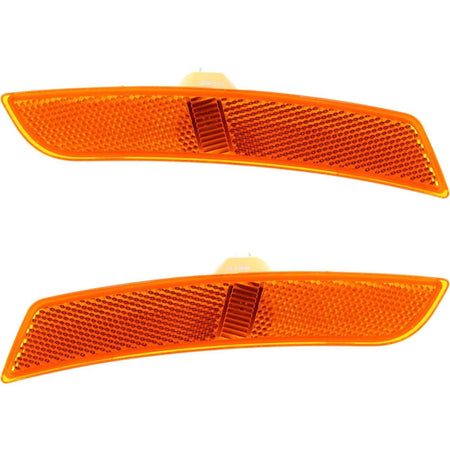 Front Left Driver & Right Passenger Side Set Bumper Reflector Marker Light Replacement For 2014-2019 Cadillac CTS Sedan, ATS 2016-2024 Chevy Camaro...