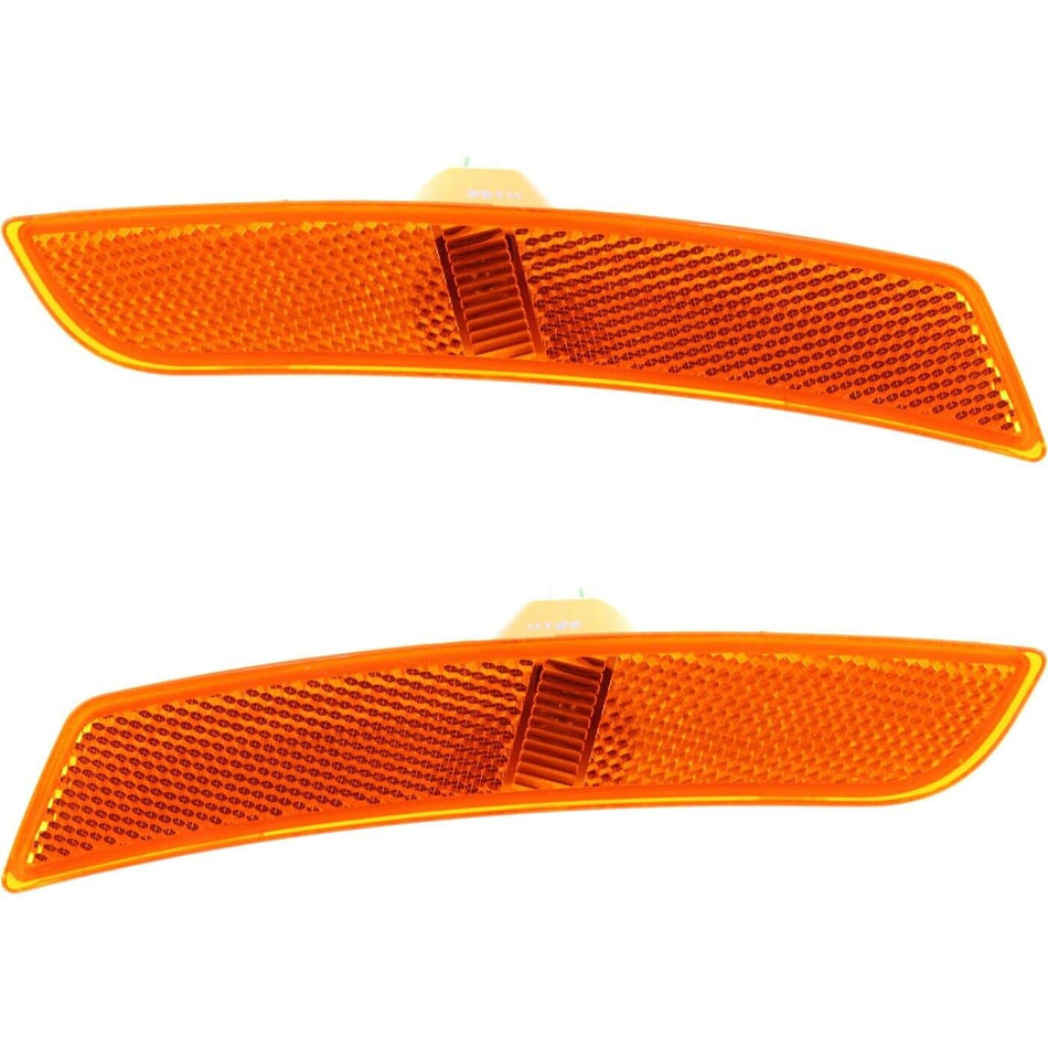 Front Left Driver & Right Passenger Side Set Bumper Reflector Marker Light Replacement For 2014-2019 Cadillac CTS Sedan, ATS 2016-2024 Chevy Camaro...