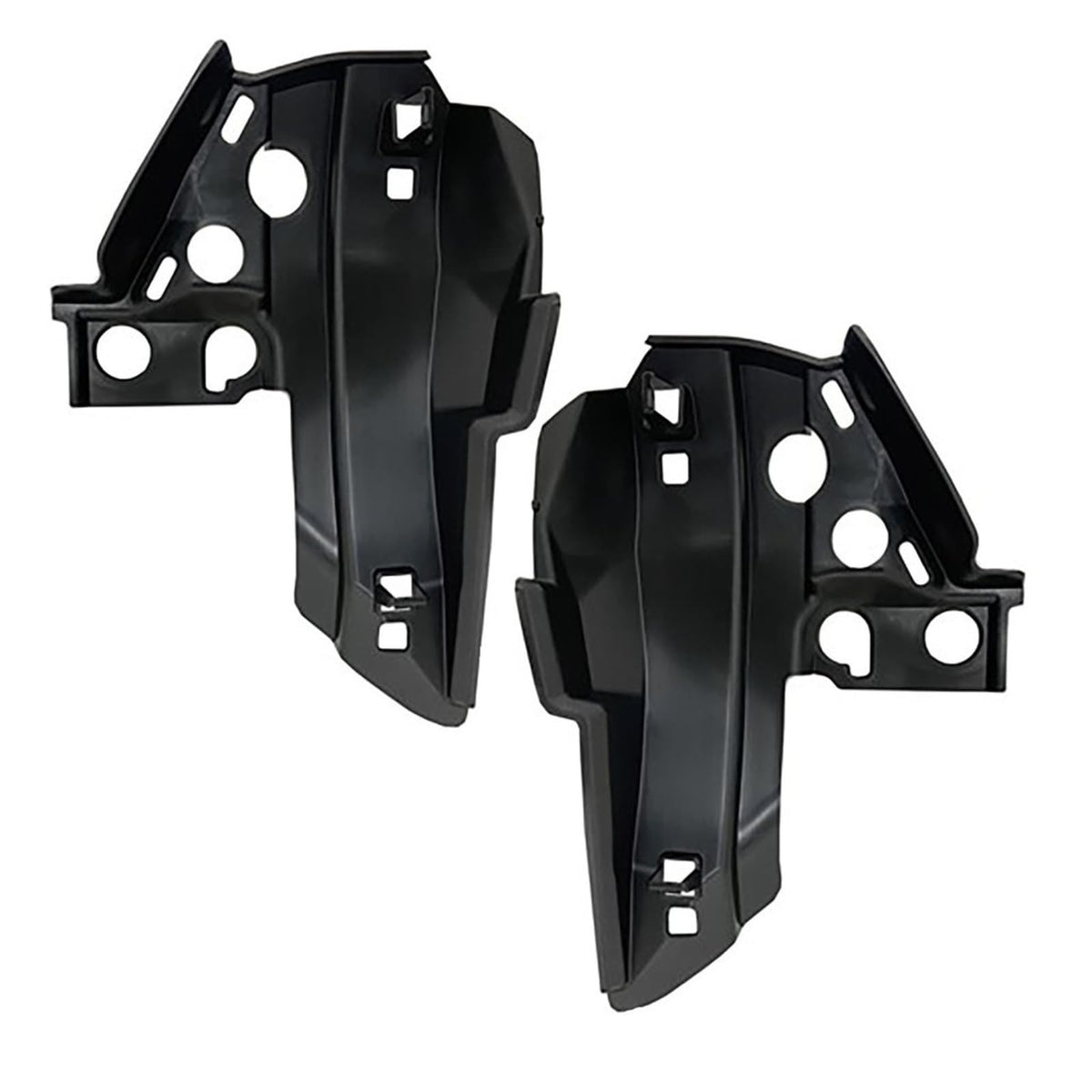 Front Driver & Passenger Side PAIR Bumper Cover Support Inner Vertical Bracket, Fits 2022-2025 Mazda CX5, Black Textured Plastic, MA1042112 MA10431...