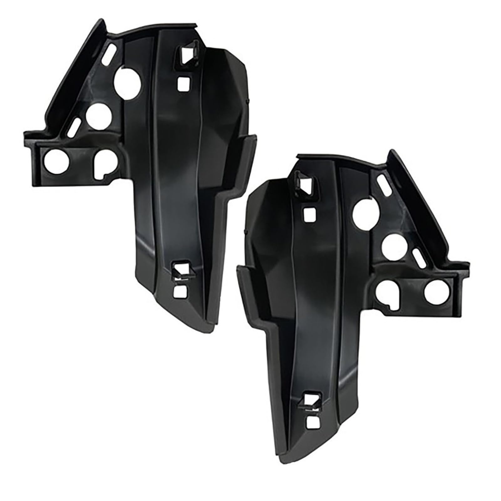 Front Driver & Passenger Side PAIR Bumper Cover Support Inner Vertical Bracket, Fits 2022-2025 Mazda CX5, Black Textured Plastic, MA1042112 MA10431...