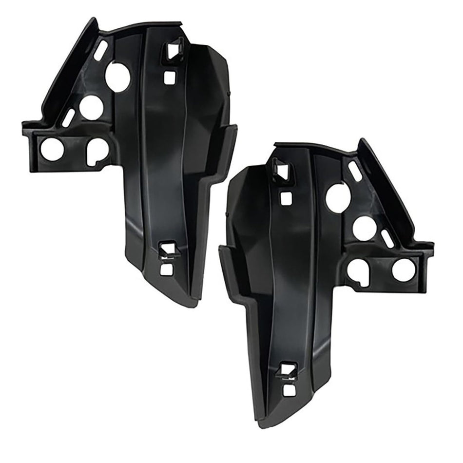 Front Driver & Passenger Side PAIR Bumper Cover Support Inner Vertical Bracket, Fits 2022-2025 Mazda CX5, Black Textured Plastic, MA1042112 MA10431...