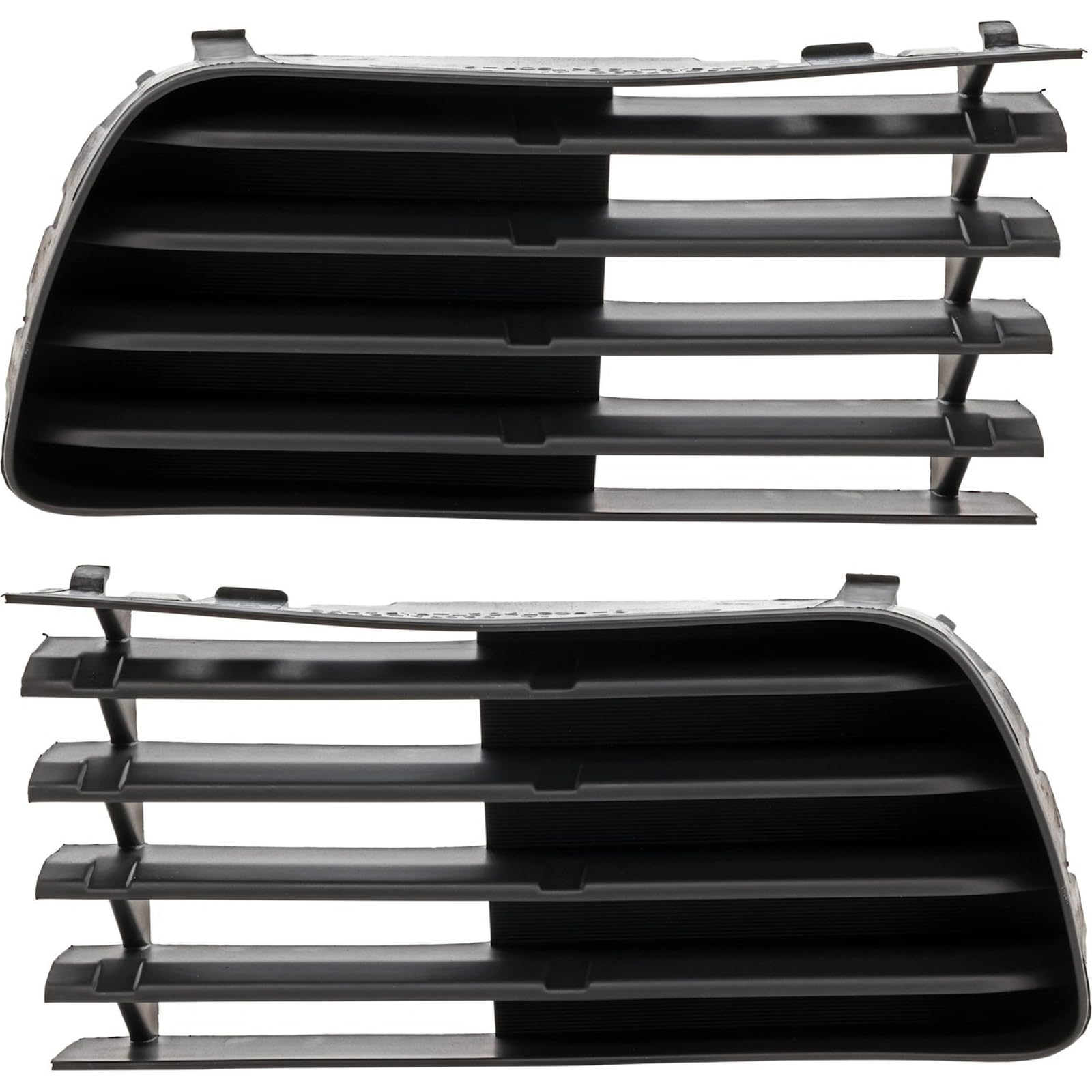 DAT AUTO PARTS Front Right Passenger & Left Driver Side Bumper Fog Light Hole Cover Set of 2 Replacement for 2004-2009 Toyota Prius Black Textured ...