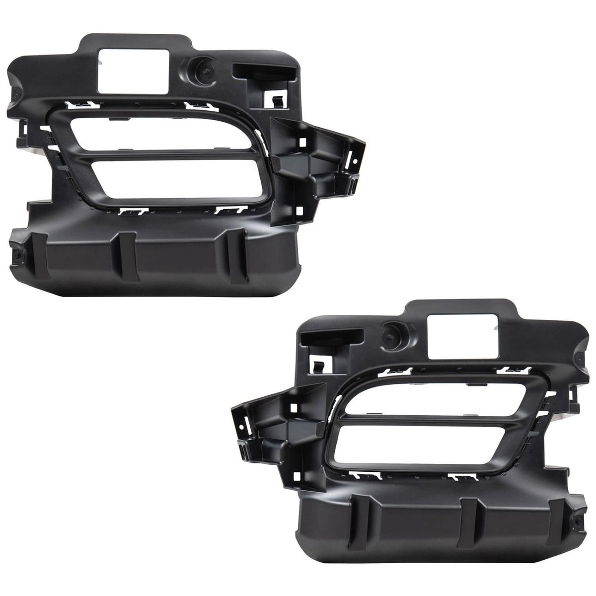 Front Driver & Passenger Side PAIR Bumper Cover Trim, Black Plastic Fits 2018-2020 Dodge Durango SRT/RT & GT, As OEM Will NOT Include Grille Insert...