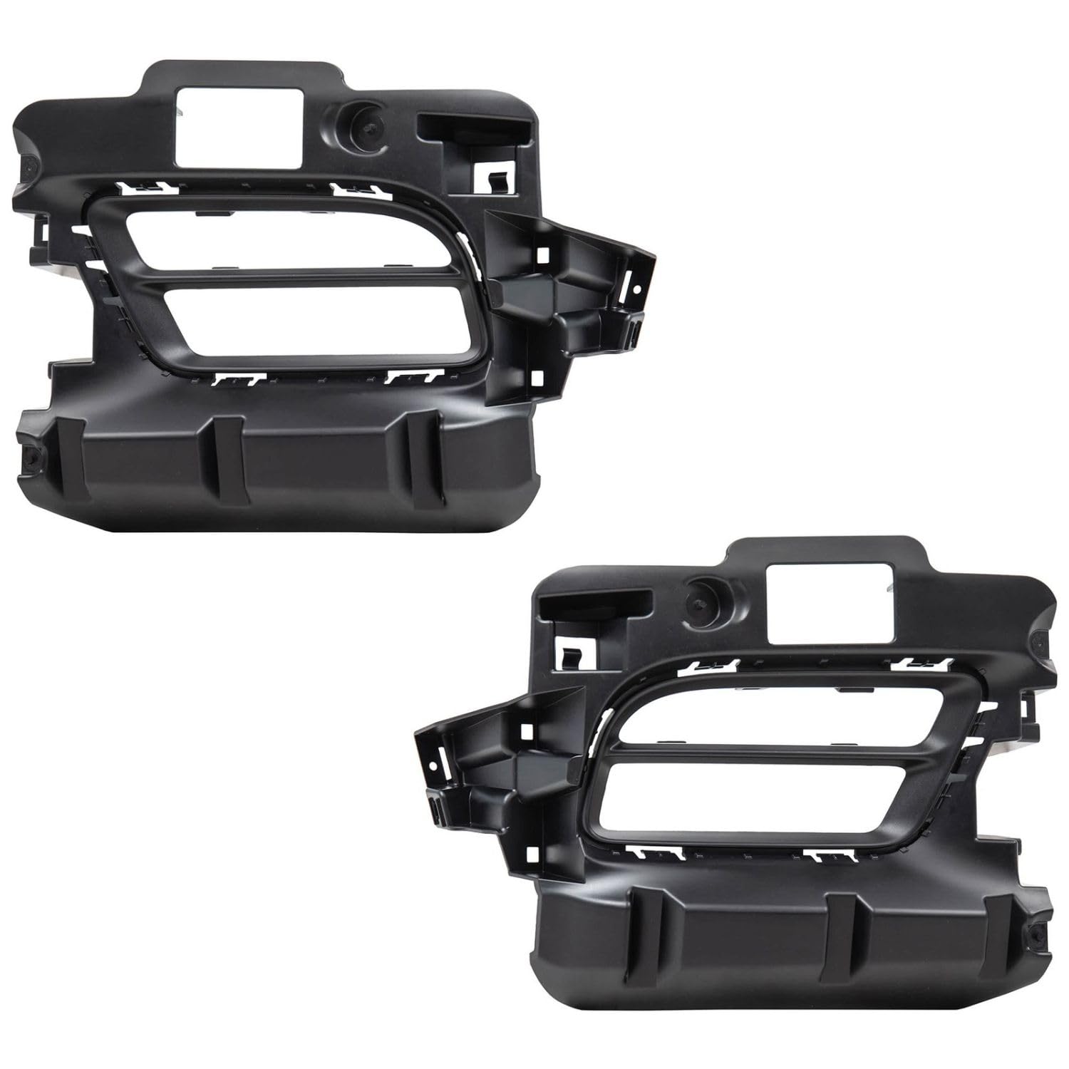 Front Driver & Passenger Side PAIR Bumper Cover Trim, Black Plastic Fits 2018-2020 Dodge Durango SRT/RT & GT, As OEM Will NOT Include Grille Insert...