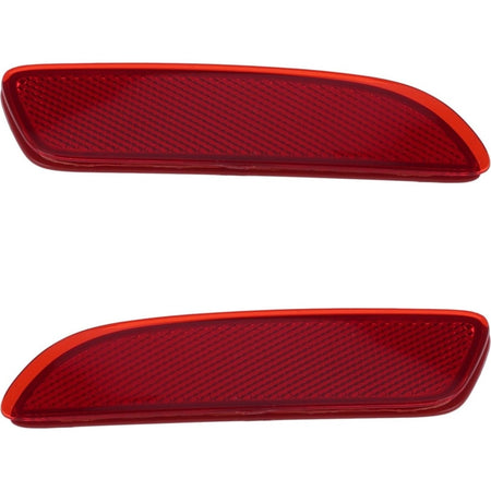 Rear Driver & Passenger Side, SET OF 2, Bumper Cover Light Reflector, Fits 2022-2026 Toyota Corolla Cross, For L/LE and XLE Models, Plastic Red Len...