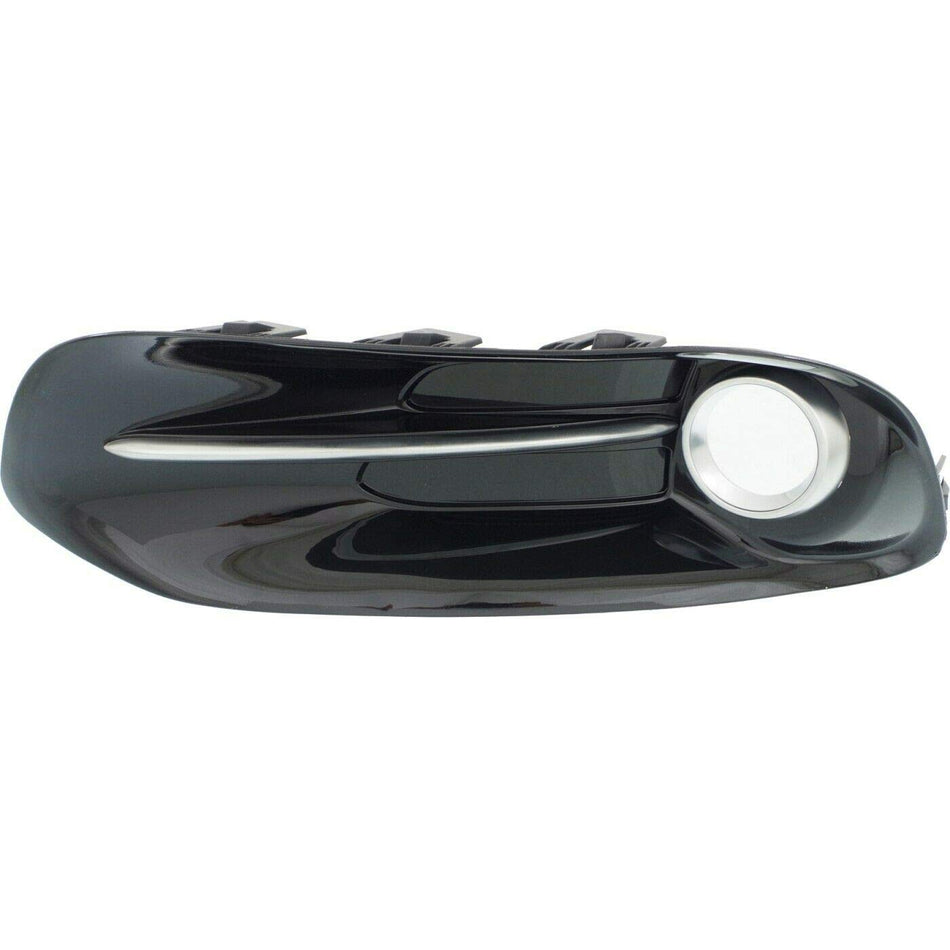 DAT AUTO PARTS Front Left Driver Side Bumper Fog Light Cover Trim Bezel Insert Replacement For 2013-2016 Dodge Dart Glossy Black Smooth Plastic wit...