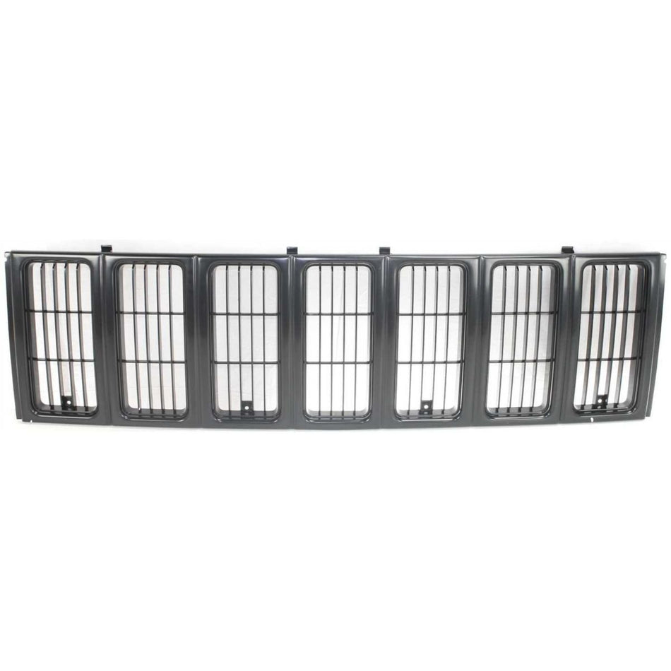 DAT AUTO PARTS Front Grille Grill Assembly Insert Panel Replacement for 1997-2001 Jeep Cherokee Midsize SE/Sport Model Black Prime Finish Textured ...