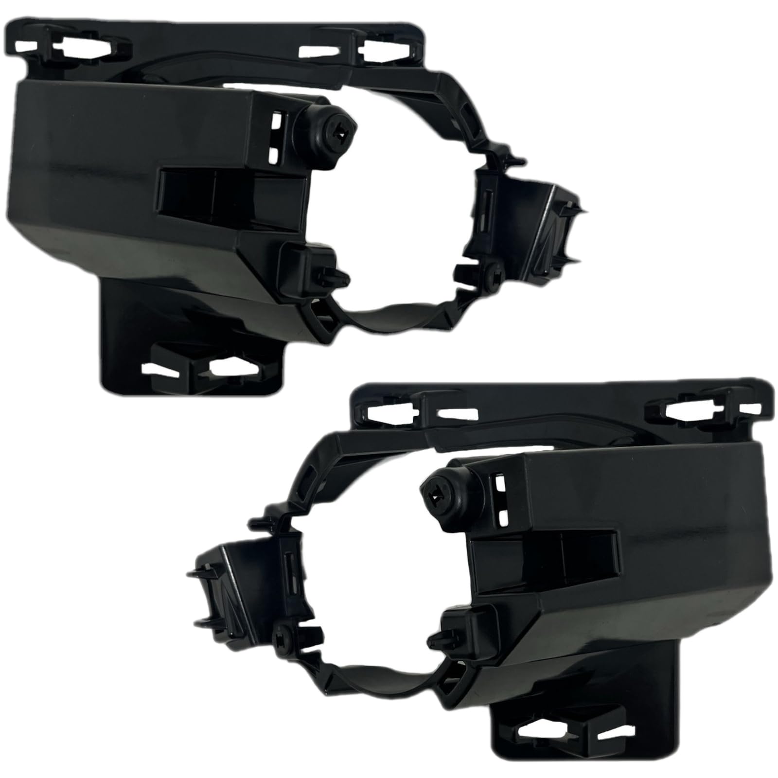 Front Driver & Passenger Side, SET OF 2, Bumper Cover Support Molding Bracket, Fits 2019-2023 Ford Transit Connect, Black Plastic Textured Finish, ...
