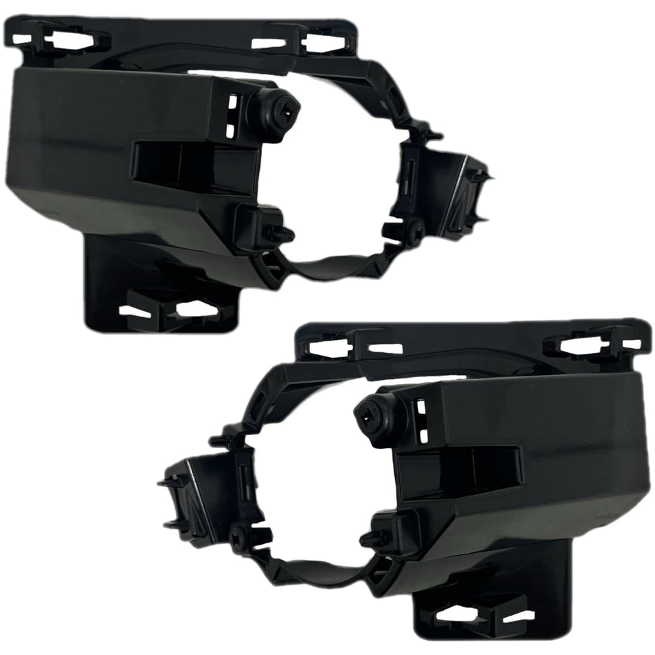 Front Driver & Passenger Side, SET OF 2, Bumper Cover Support Molding Bracket, Fits 2019-2023 Ford Transit Connect, Black Plastic Textured Finish, ...