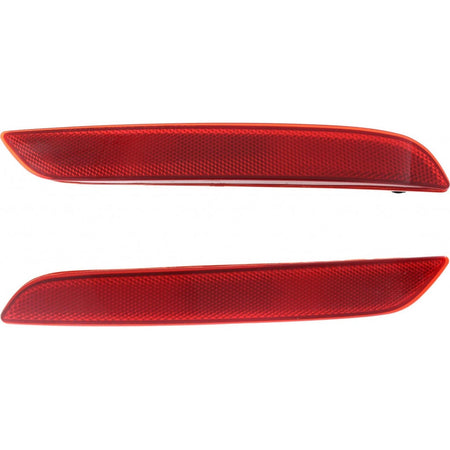 Rear Left & Right Side PAIR, Bumper Reflector, Fits 2014–2015 Honda Civic Coupe, 2016–2018 Acura RDX, and 2023–2026 Acura Integra, Plastic Red Lens...