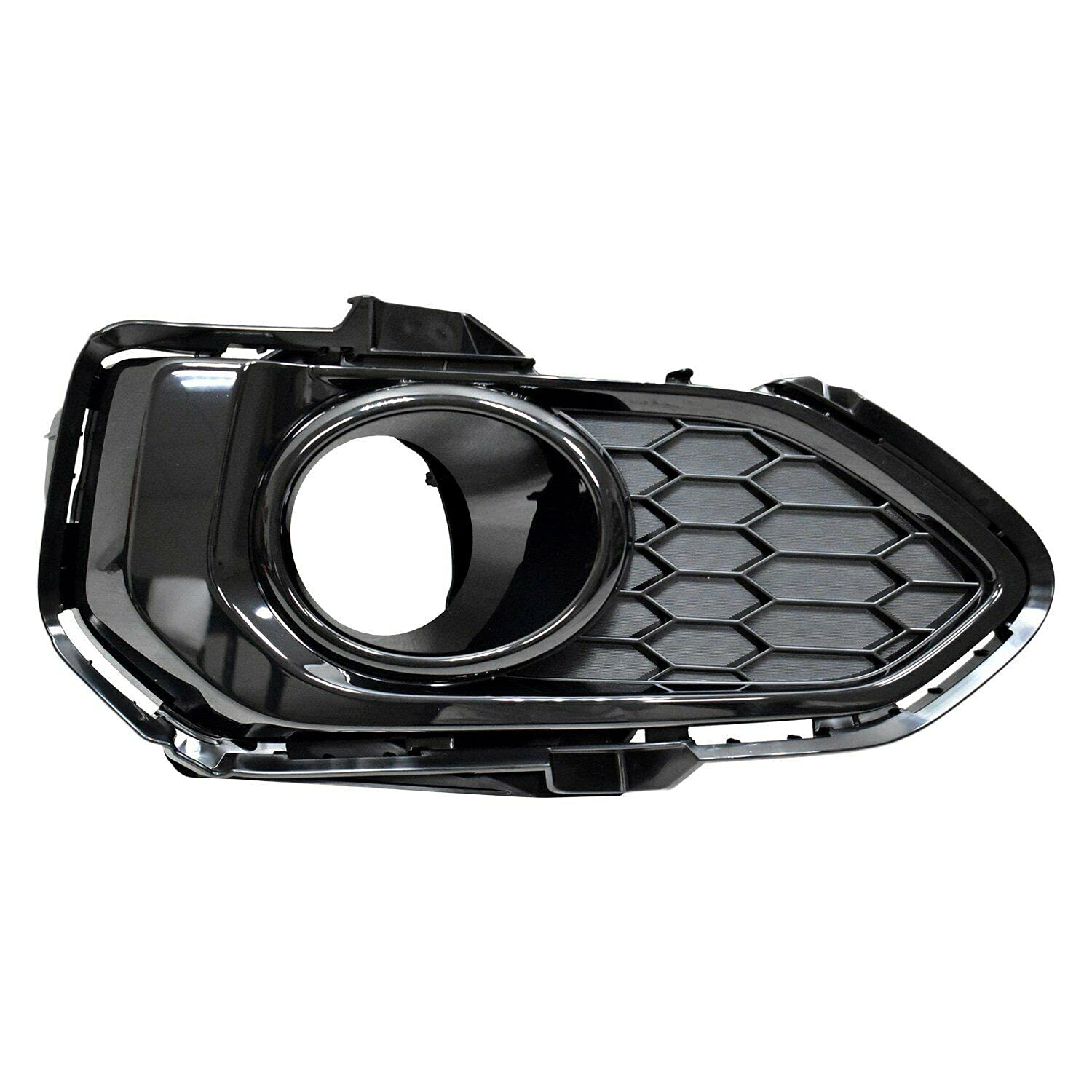 DAT AUTO PARTS Front Right Passenger Side Fog Light Bezel Lamp Hole Cover Trim Molding Bumper Insert Replacement For 2018 2019 2020 Honda Fit Black...