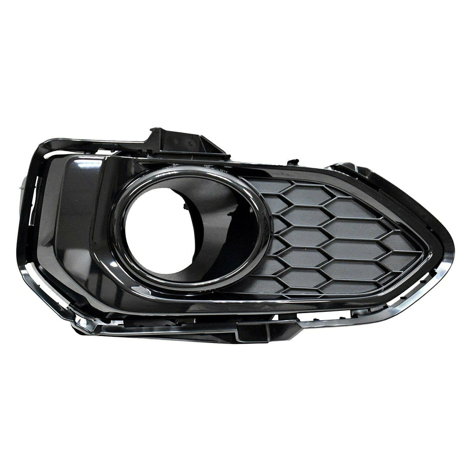 DAT AUTO PARTS Front Right Passenger Side Fog Light Bezel Lamp Hole Cover Trim Molding Bumper Insert Replacement For 2018 2019 2020 Honda Fit Black...