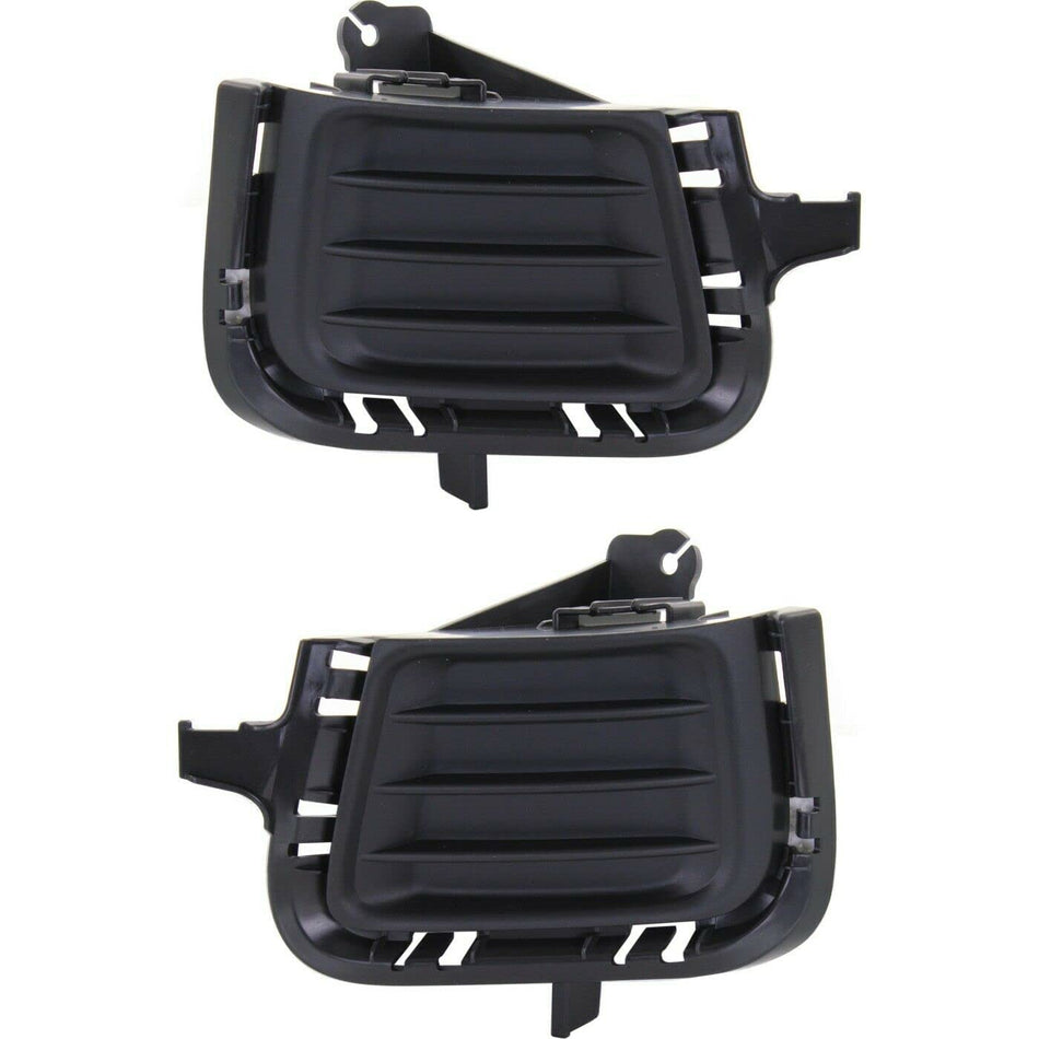 DAT AUTO PARTS Front Right Passenger And Left Driver Side Bumper Fog Light Lamp Hole Cover Grille Molding Trim Set Of 2 Replacement For 2012 - 2014...