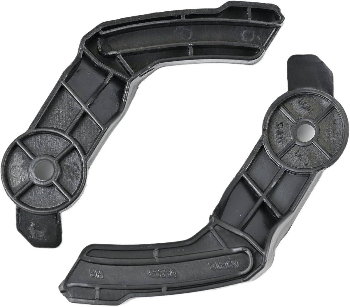 Front Left Driver & Right Passenger Side Upper Bumper Cover Support Bracket Pair Replacement For 2013 - 2015 Nissan Altima Black Textured Plastic N...