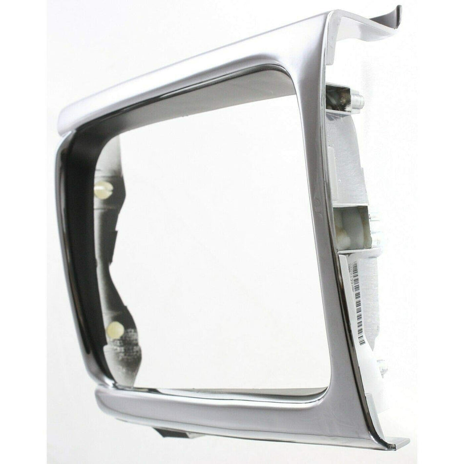 Headlight Door Grille Bezel for 1992-1995 Toyota Pickup 4WD Front Left Driver Side Chrome & Black TO2512116