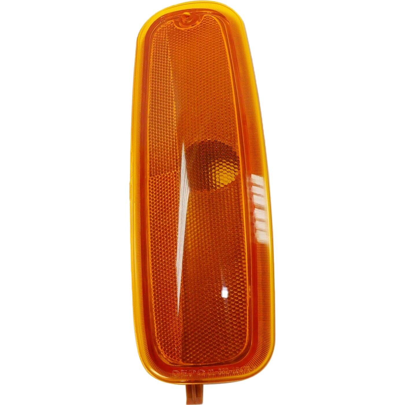 DAT AUTO PARTS Front Right Passenger Side Marker Light Assembly Bumper Reflector Lamp Replacement for 1996-2002 Chevrolet Chevy Express GMC Savana ...