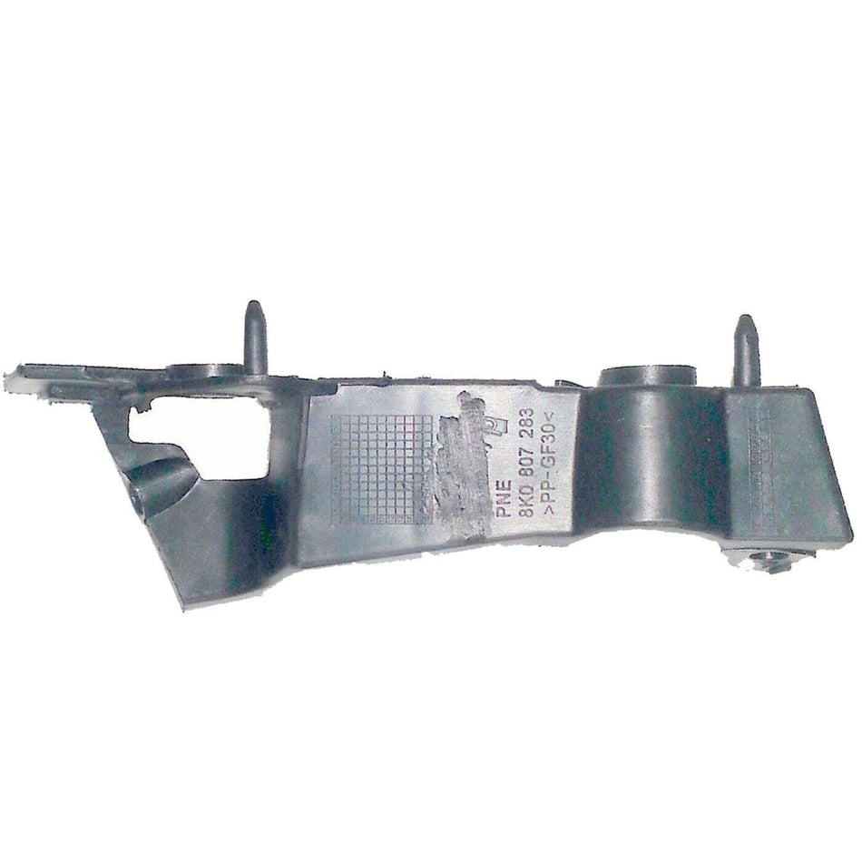 Front Left Driver & Right Passenger Side Bumper Mount Guide Bracket Set of 2 Replacement For 2009-2012 Audi A4 Quattro Pair Gray Textured Plastic A...