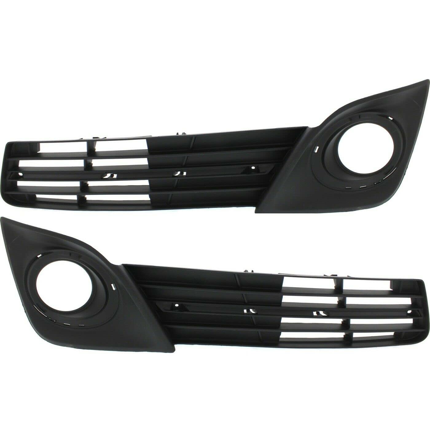 DAT AUTO PARTS Front Right Passenger & Left Driver Side Bumper Fog Light Bezel Cover Grille Set of 2 Replacement For 2012 - 2014 Toyota Camry Black...