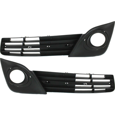 DAT AUTO PARTS Front Right Passenger & Left Driver Side Bumper Fog Light Bezel Cover Grille Set of 2 Replacement For 2012 - 2014 Toyota Camry Black...
