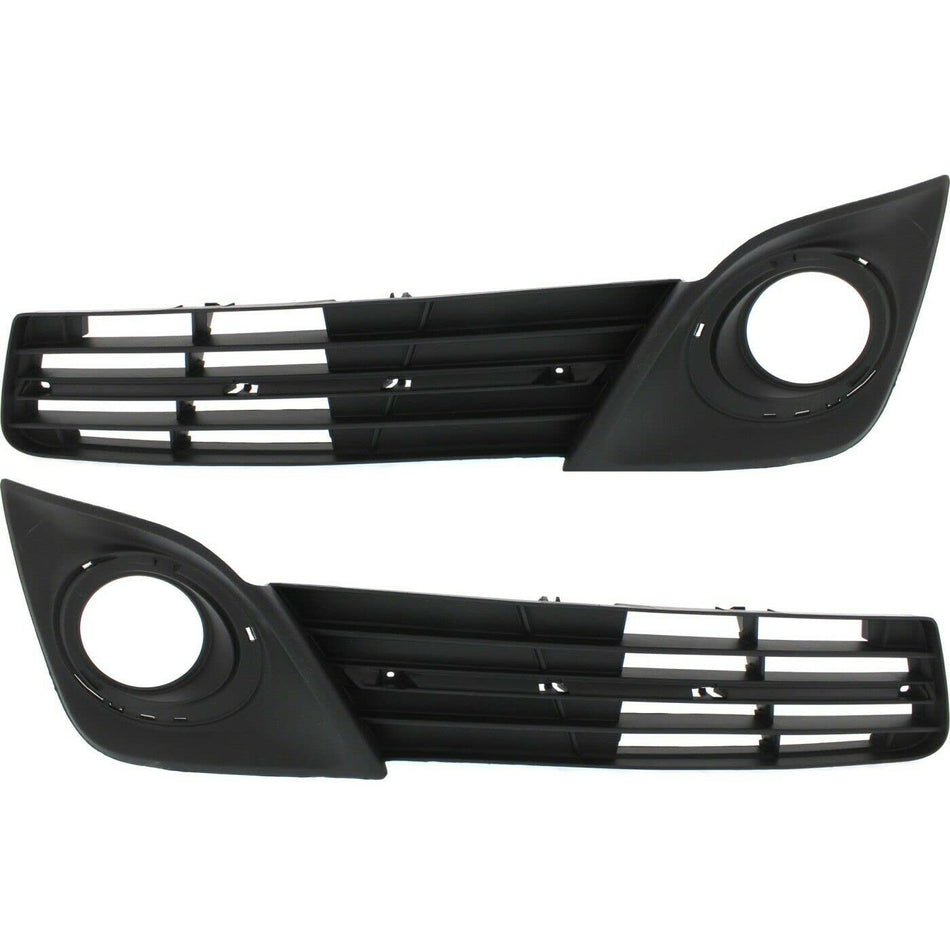 DAT AUTO PARTS Front Right Passenger & Left Driver Side Bumper Fog Light Bezel Cover Grille Set of 2 Replacement For 2012 - 2014 Toyota Camry Black...