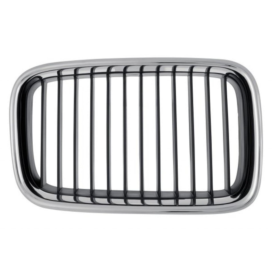 Front Passenger Side Grille Assembly, Fits 1992–1996 BMW 3 Series Convertible, Coupe, Sedan, 1995–1996 Hatchback & M3 (Except 328 Models), Silver P...