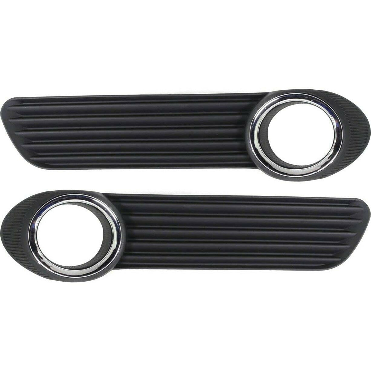 DAT AUTO PARTS Front Right Passenger Left Driver Side Bumper Fog Light Bezel Cover Grille Set of 2 Replacement for 2008-2010 Toyota Avalon Black Te...