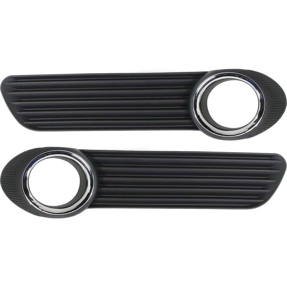DAT AUTO PARTS Front Right Passenger Left Driver Side Bumper Fog Light Bezel Cover Grille Set of 2 Replacement for 2008-2010 Toyota Avalon Black Te...