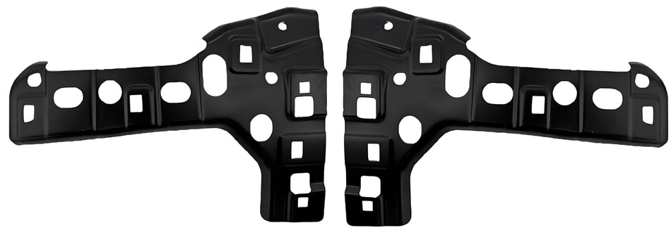 Front Driver & Passenger Side, SET OF 2, Outer Bumper Cover Bracket, For Side Molding, For 2024-2025 GMC Pickup Denali & Sierra 2500 & 3500, Black ...