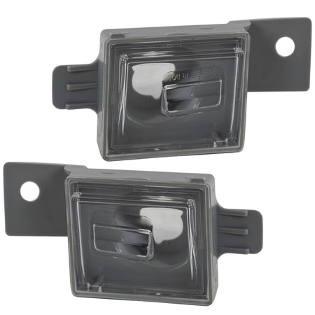 Rear Left & Right PAIR, License Lamp Plastic Lens & Housing For 2014–2025 Chevy Silverado & GMC Sierra 1500 2500HD 3500HD Denali, 2015–2026 Colorad...