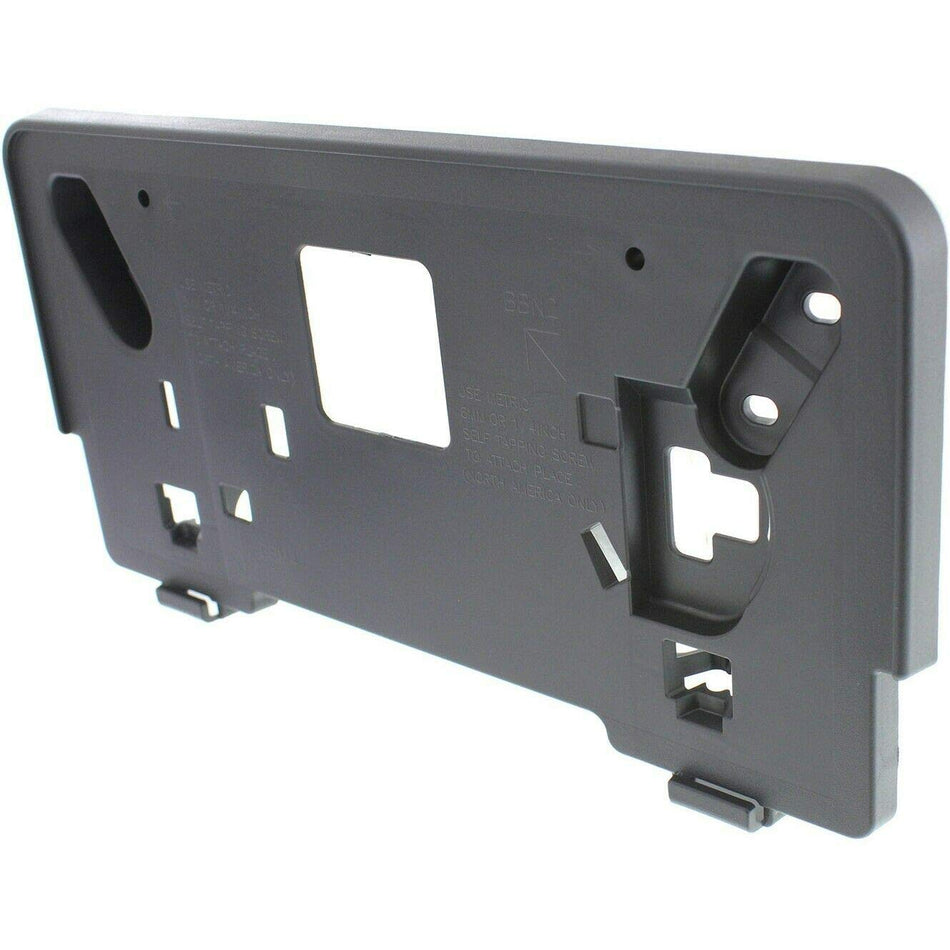 DAT AUTO PARTS Front Bumper License Plate Frame Tag Mounting Bracket Holder Replacement for 2012-2013 Mazda 3 w/o fog lights Black Textured Plastic...