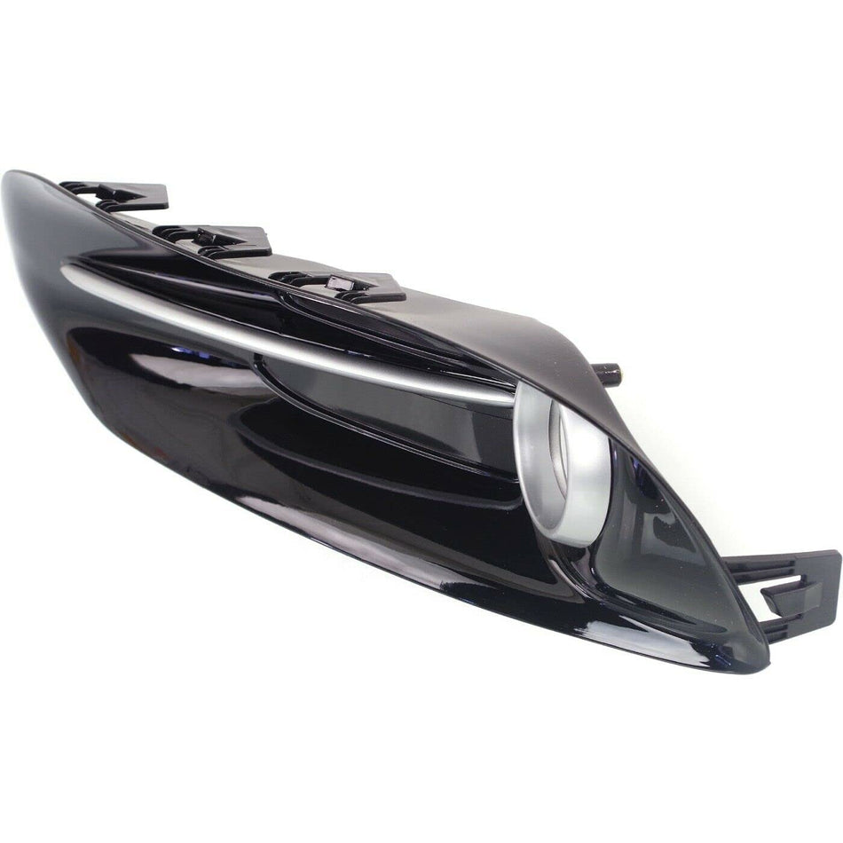 DAT AUTO PARTS Front Left Driver Side Bumper Fog Light Cover Trim Bezel Insert Replacement For 2013-2016 Dodge Dart Glossy Black Smooth Plastic wit...