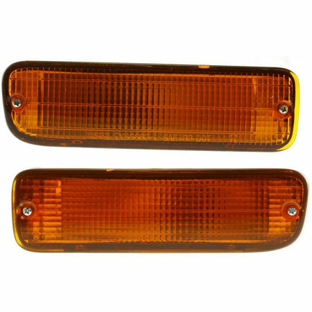 Front Driver & Passenger Set Of 2 Signal Marker Light Reflector Replacement For 1995-2000 Toyota Tacoma Pickup Truck w/o PreRunner 1995-1997 4WD 19...