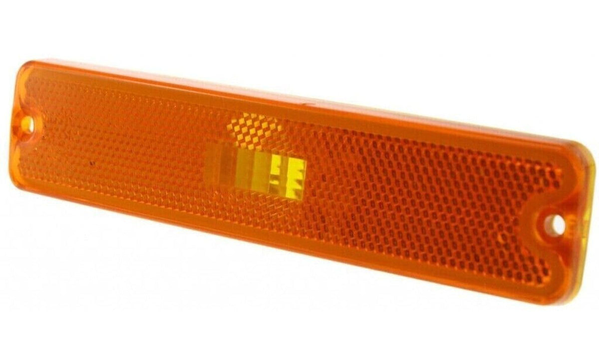 DAT AUTO PARTS Left Driver Side Front Marker Light Assembly, Fits 1987-1995 Jeep Wrangler, Plastic Orange Amber Lens, CH2550105 56001424