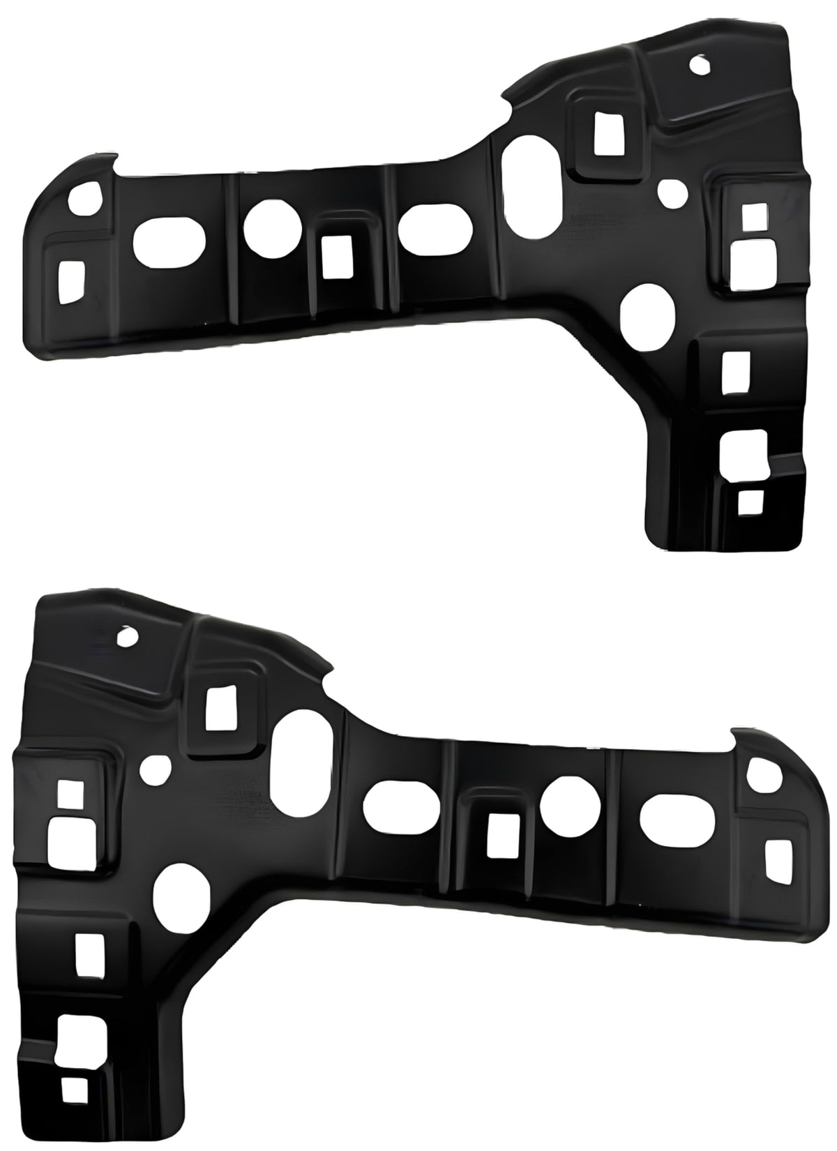 Front Driver & Passenger Side, SET OF 2, Outer Bumper Cover Bracket, For Side Molding, For 2024-2025 GMC Pickup Denali & Sierra 2500 & 3500, Black ...