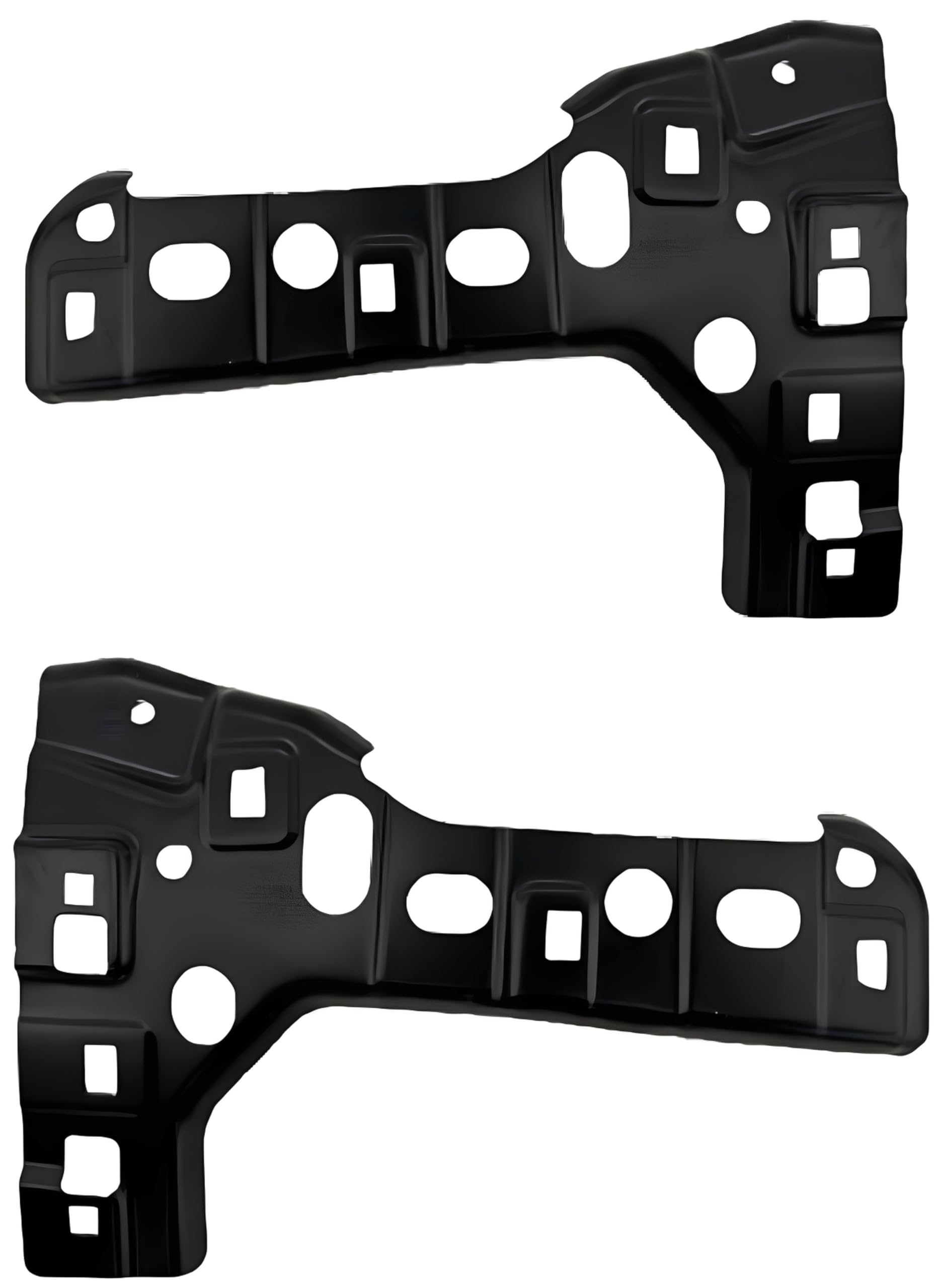 Front Driver & Passenger Side, SET OF 2, Outer Bumper Cover Bracket, For Side Molding, For 2024-2025 GMC Pickup Denali & Sierra 2500 & 3500, Black ...