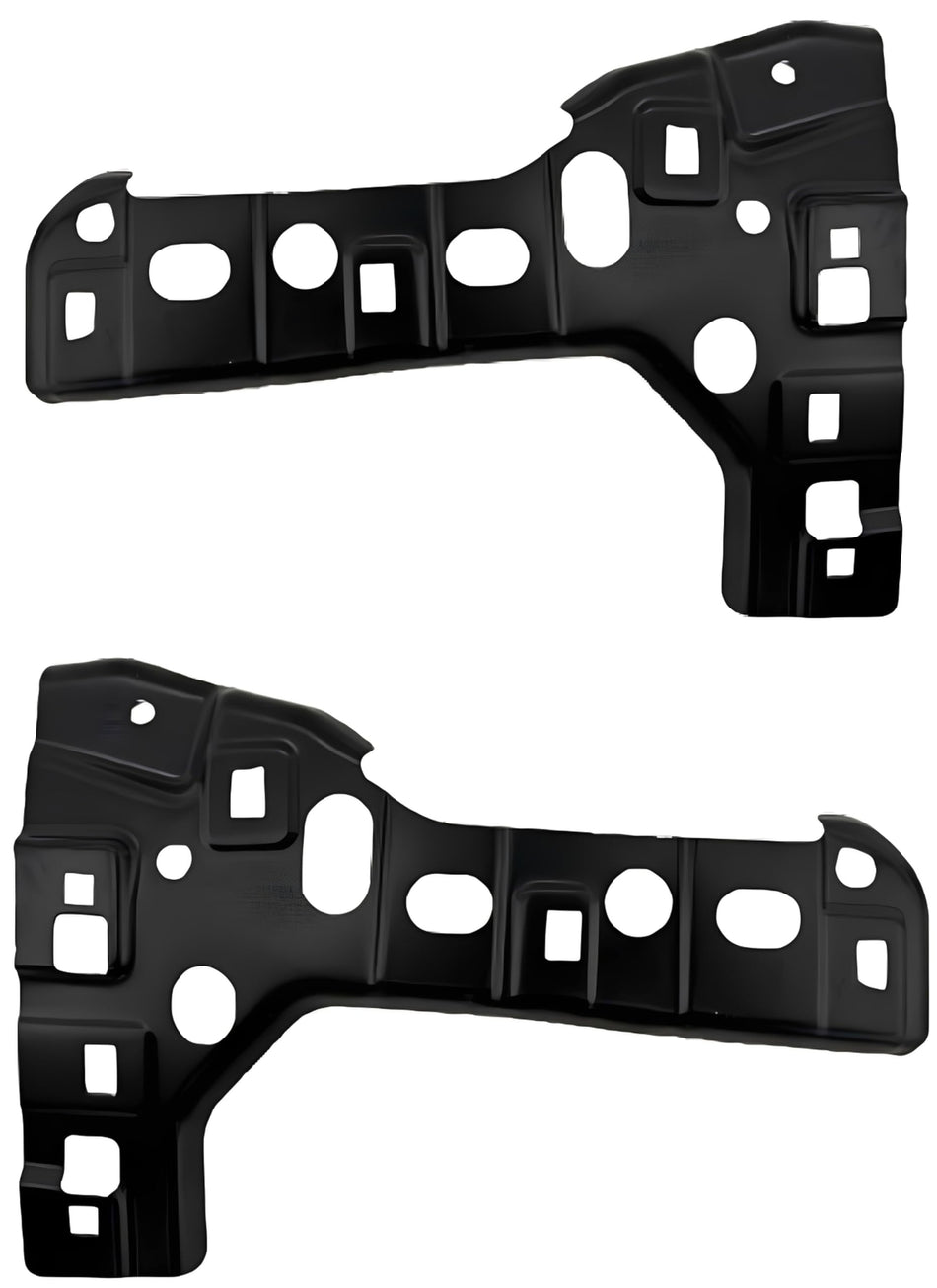 Front Driver & Passenger Side, SET OF 2, Outer Bumper Cover Bracket, For Side Molding, For 2024-2025 GMC Pickup Denali & Sierra 2500 & 3500, Black ...
