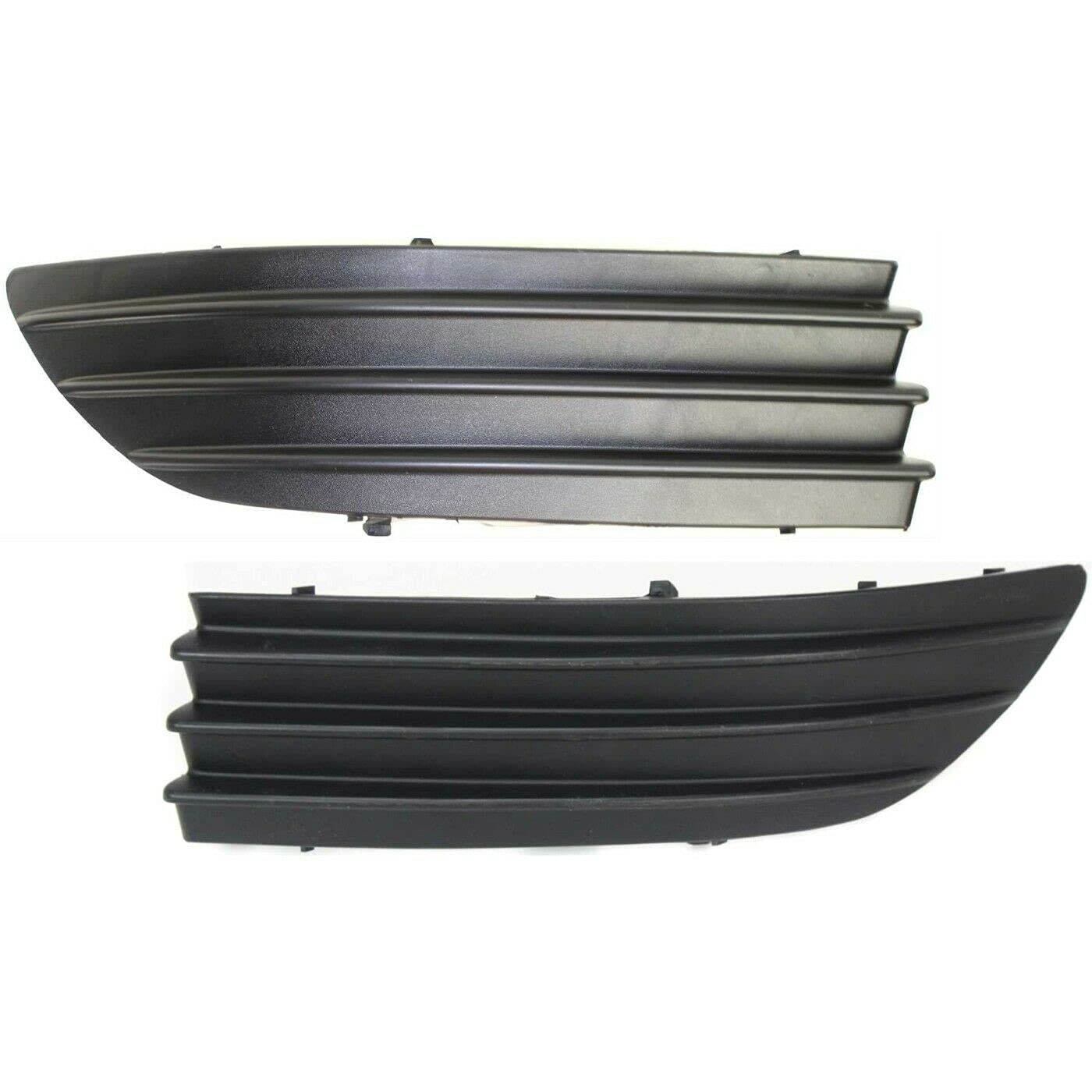DAT AUTO PARTS Front Left & Right Side Pair Outside Bumper Cover Grille Bracket Replacement For 2004 2005 Toyota Sienna Black Textured Plastic TO10...
