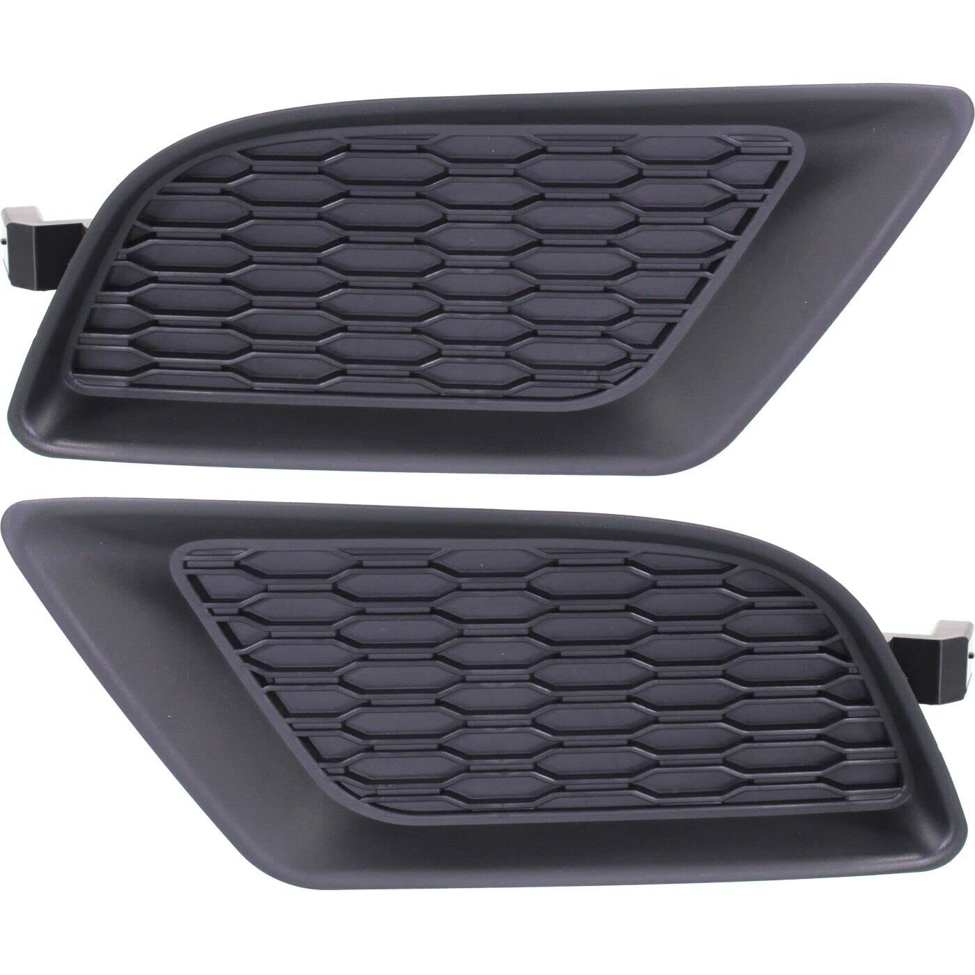 Front Left Driver & Right Passenger Set of 2 Bumper Fog Light Cover Pair Replacement For 2011-2014 Dodge Charger without SRT-8 without Fog Lights B...