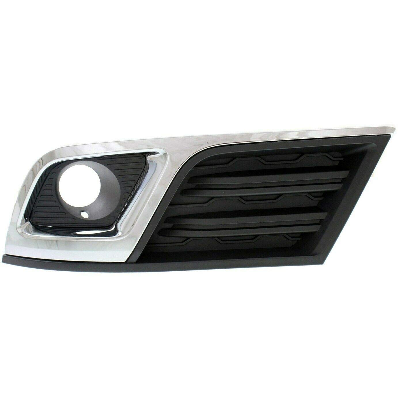 DAT AUTO PARTS Front Left Driver Side Fog Light Bezel Cover Molding Bumper Insert Replacement For 2013-2017 Chevrolet Traverse LT Black Textured Pl...