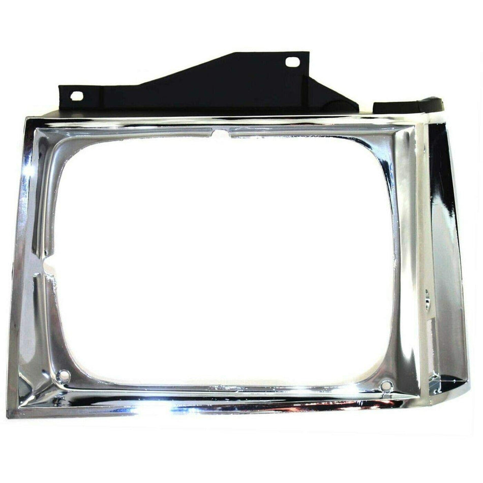 DAT AUTO PARTS Front Left Driver Side Head Light Door Grille Replacement For 1982-1990 Chevrolet S10 Silver Chrome Grill GM2512121 15591585