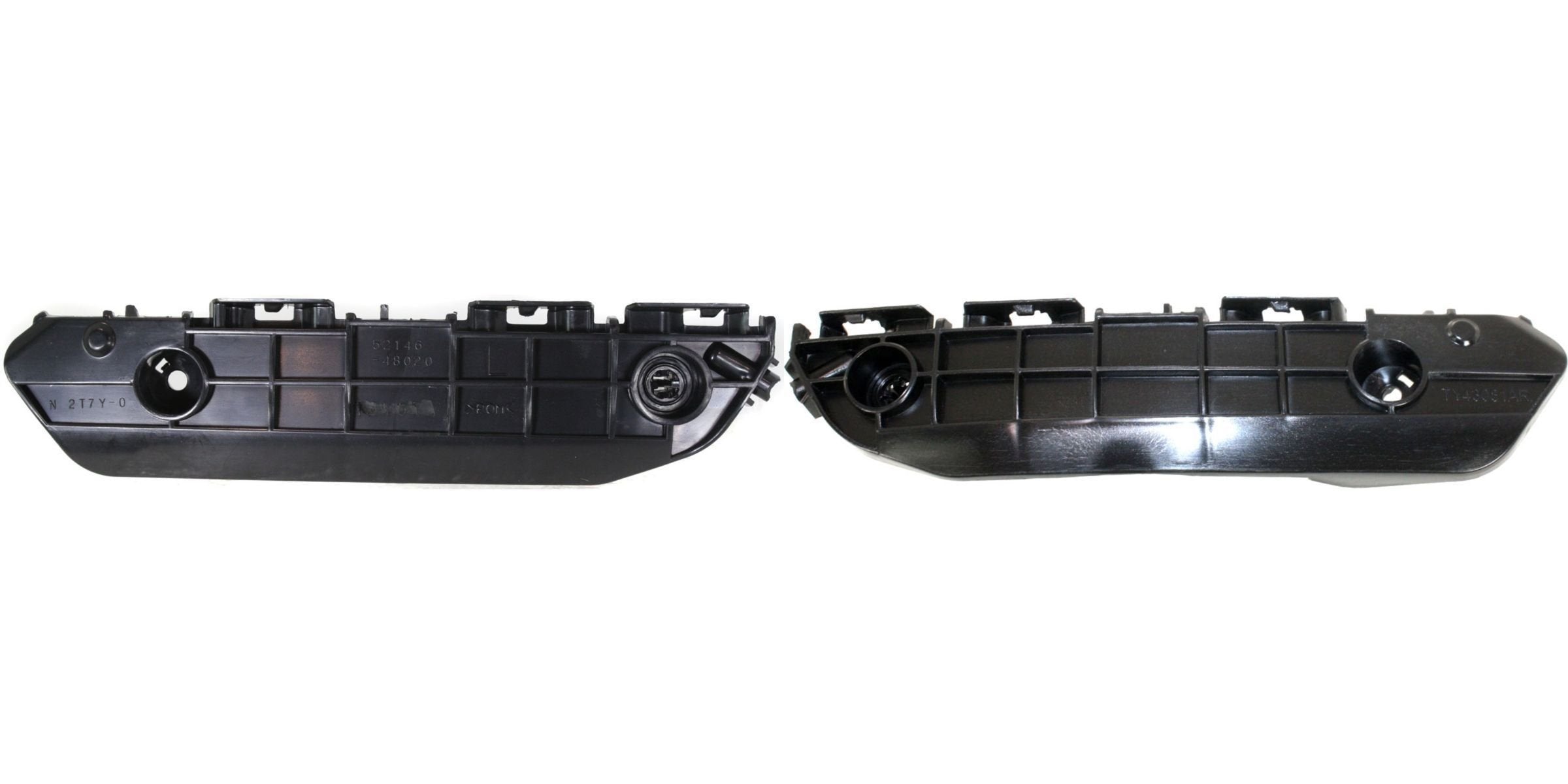 DAT AUTO PARTS Front Left Driver And Right Passenger Side Bumper Cover Support Bracket Set Of 2 Replacement For 2008 - 2010 Toyota Highlander Black...