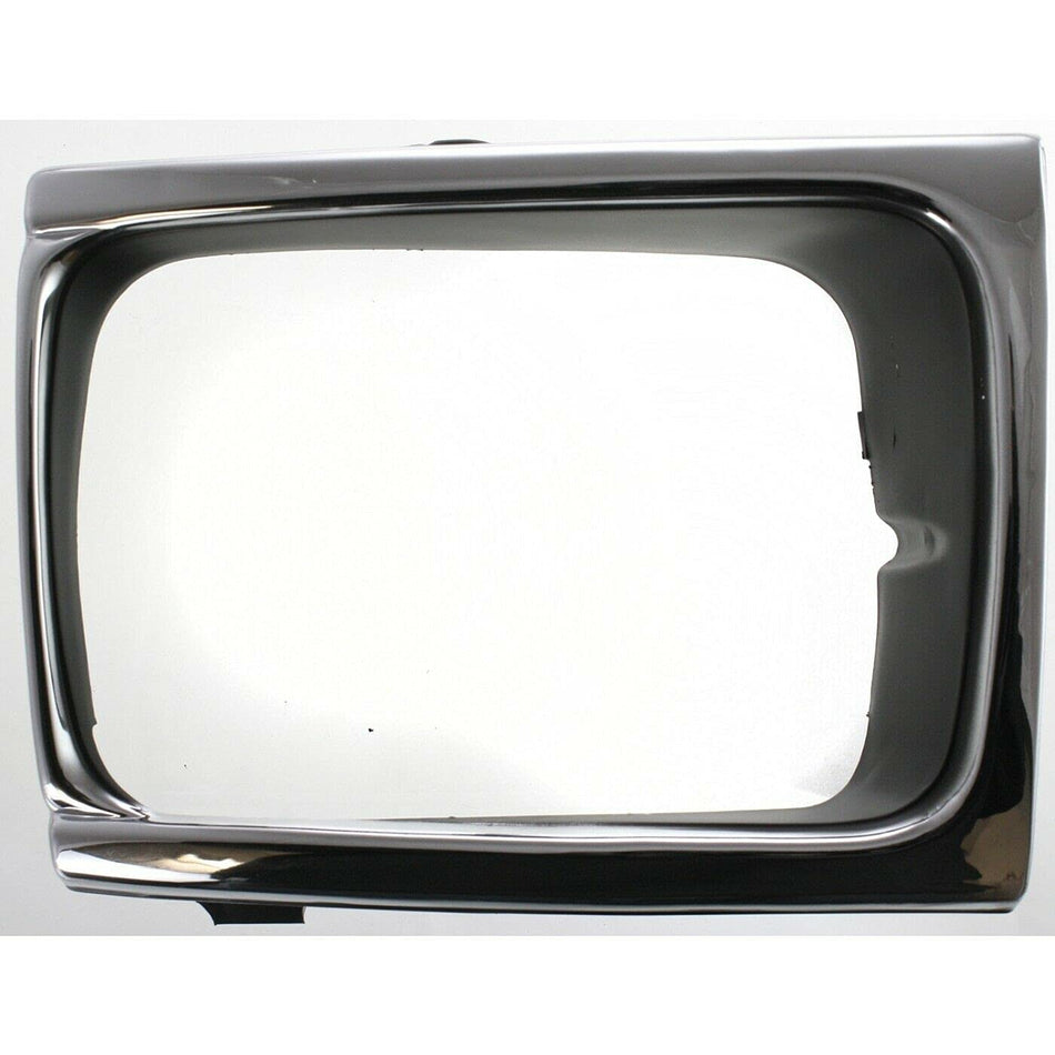 DAT AUTO PARTS Front Left Driver Side HeadLight Door Grille Bezel Cover Replacement for 1992-1995 Toyota Pickup 4WD Silver Chrome Grill Textured Pl...
