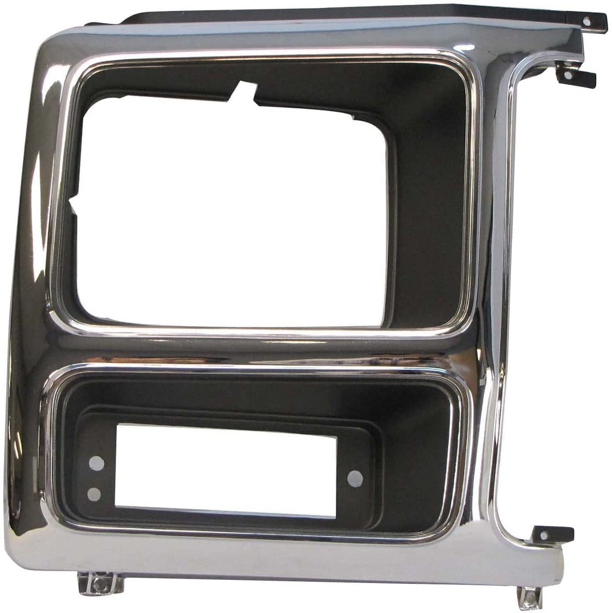 DAT AUTO PARTS Front Right Passenger Side Head Light Bezel Replacement for 80-86 Ford Bronco Chrome Finish FO2513112 E2TZ13064A