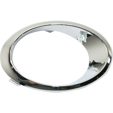 DAT AUTO PARTS Front Left Driver Side Fog Light Trim Ring Bumper Molding Insert Replacement For 2013-2016 Ford Fusion Silver Chrome Smooth Plastic ...